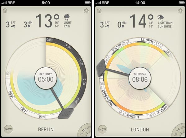 Partly Cloudy - iPhone Weather App - User Interface Design by Timm Kekeritz