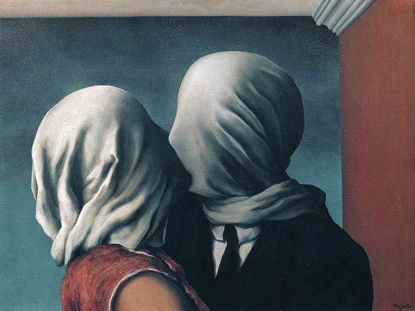 The Lovers - Painting by René Magritte
