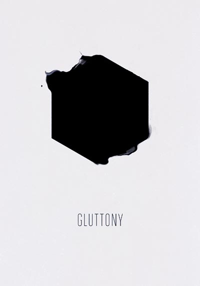 Gluttony - Seven Deadly Sins - Minimal Poster Series by Alexey Malina