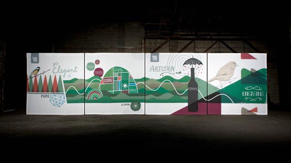 Adelaide Hills Wine - Panels designed by Voice