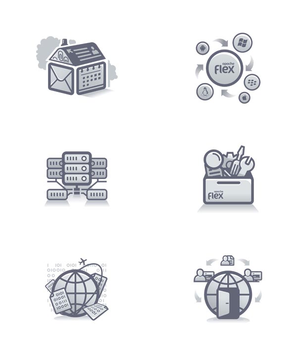 Apache Flex - Icons for Web Design Concept by Fuse Collective