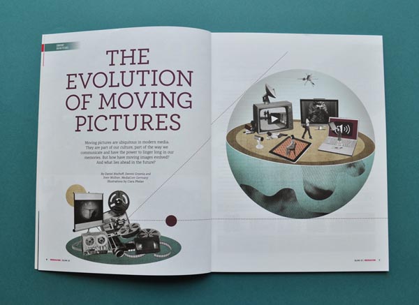 Blink Magazine - Illustration for an article about the evolution of moving image from analogue to digital.