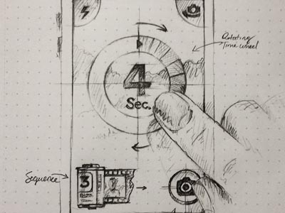 Camera Timer - User Interface Design Sketch by Eddie Lobanovskiy