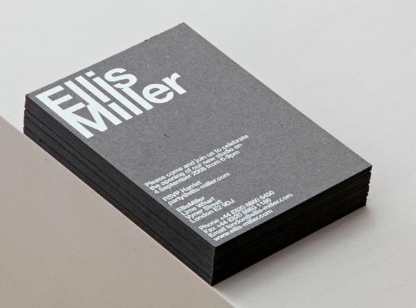 Ellis Miller architects - Business Cards by Cartlidge Levene