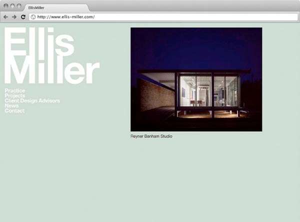 Ellis Miller architects - Web Design by Cartlidge Levene