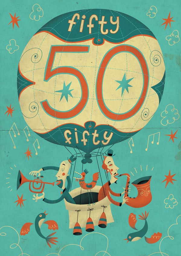 Fifty Fifty Illustration by Steve Simpson