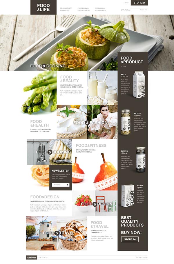 Food&Life Website Concept