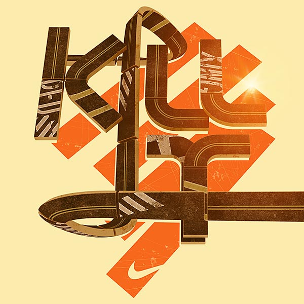 Graphic Artwork by Alex Varanese for Nike Running T-Shirt