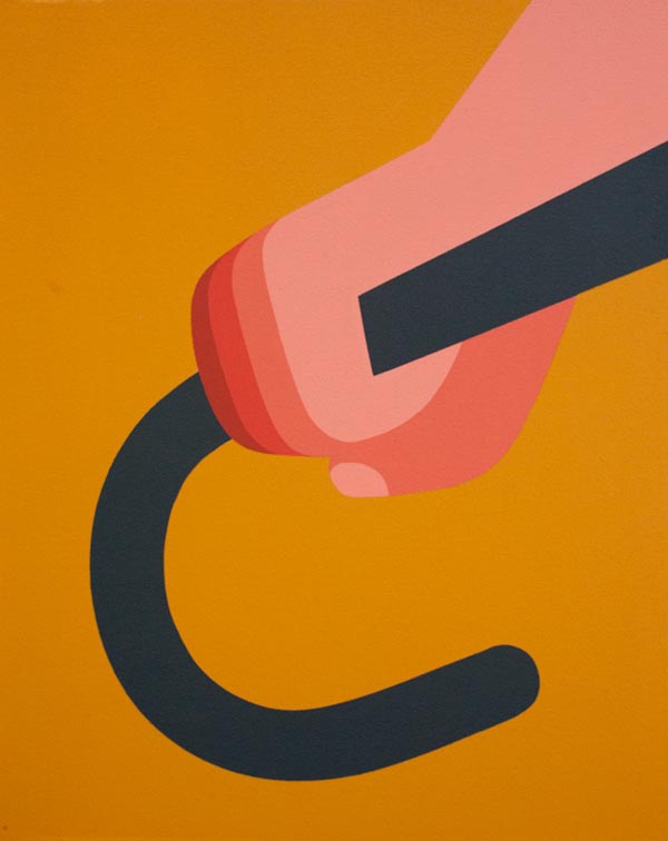 Hand Cane - Painting in Canvas by Geoff McFetridge