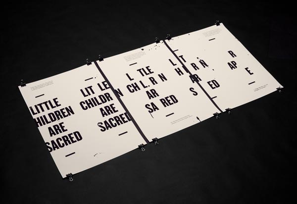 Little Children are Sacred - Typographic Poster Design by Luke Robertson