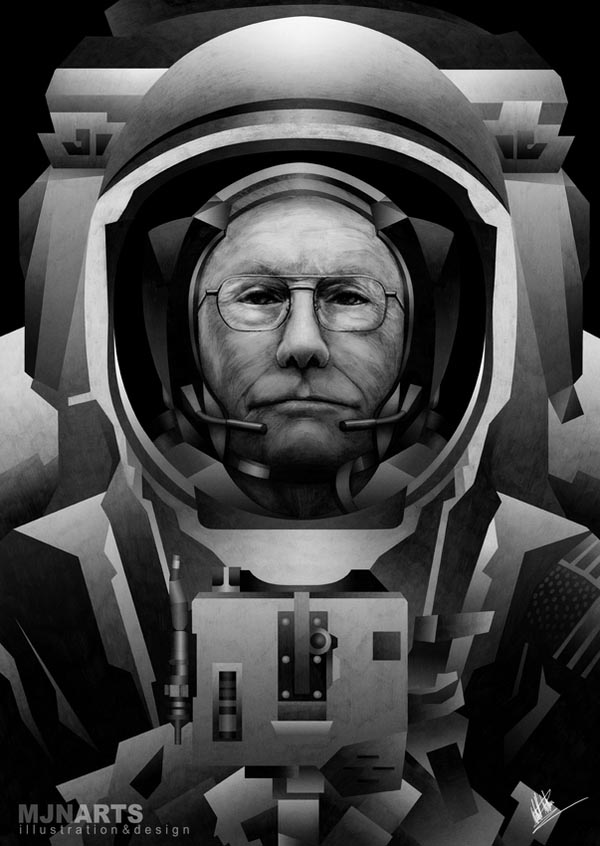 Neil Armstrong Tribute Poster by Mitchell Nelson 46463