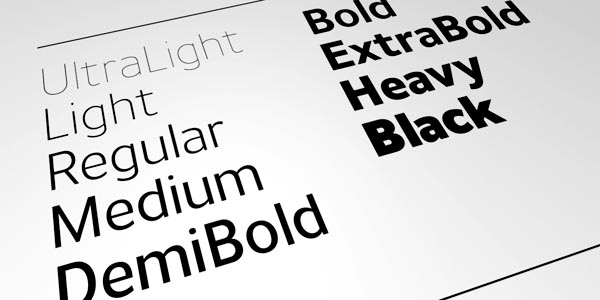Uniman Typeface - Weights