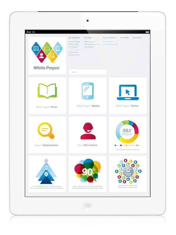 White Pages - iPad Mobile Version - Art Direction by Josip Kelava