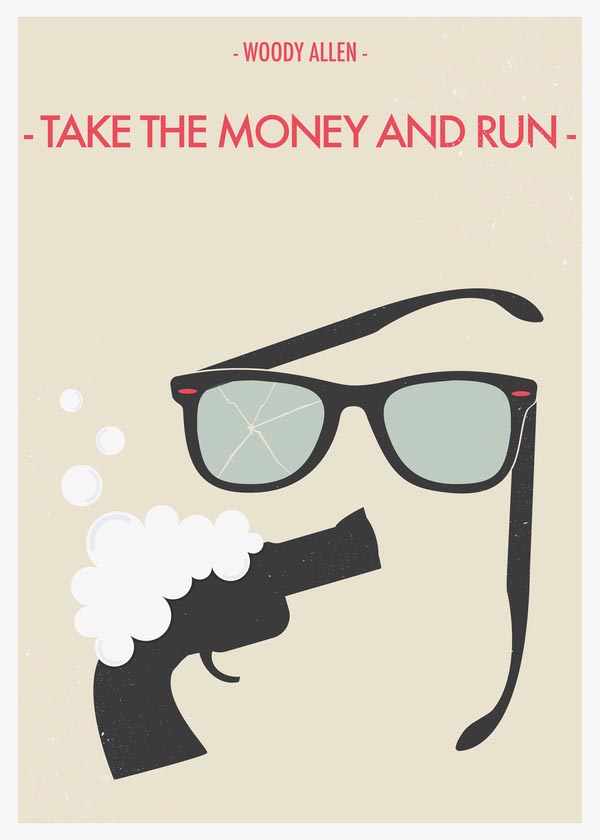 The Money And Run - Woody Allen Movie Poster by Giulio Mosca