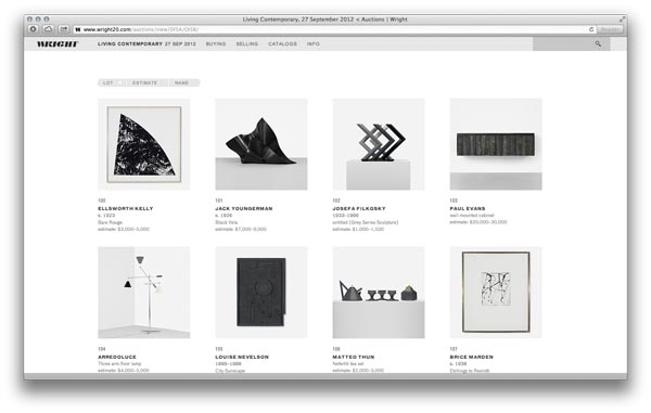 Wright - Online Design Auction House - Website