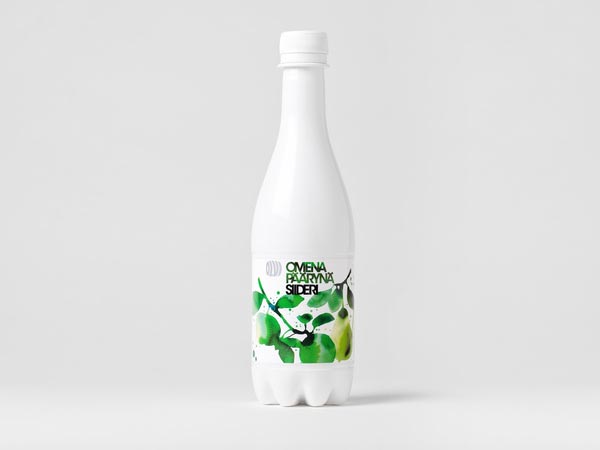 Olvi Cider - White Bottle Package Design by Bond