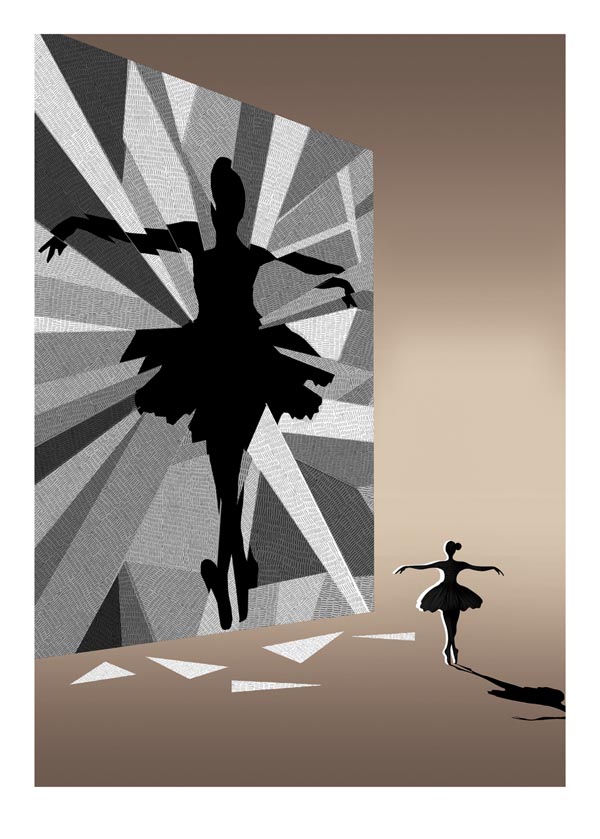 Black Swan Movie Poster Illustration by Adam Simpson