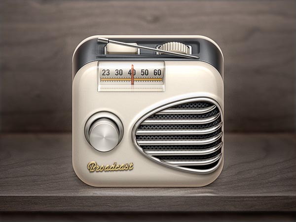 Broadcast Radio iOS Icon Design by Román Jusdado