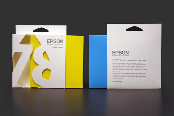 Epson ink cartridge Packaging Concept by Ali Prater