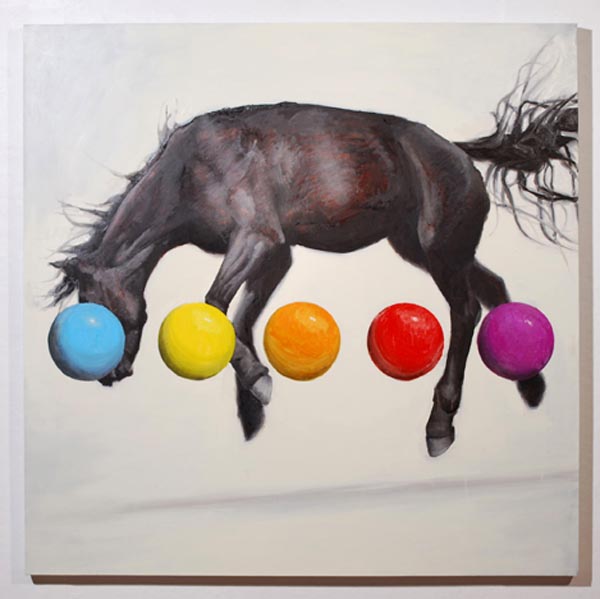 Equine Variation No. 3 - Oil on Canvas by Russ Noto