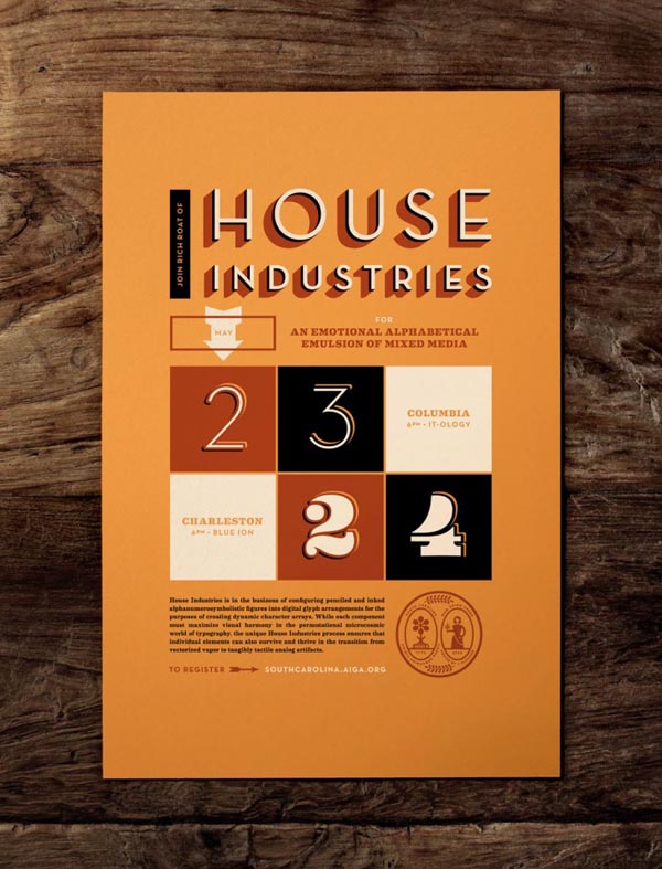 House Industries Poster by J Fletcher Design