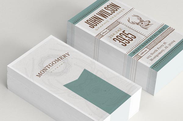 Montgomery Business Cards Design by John Wilson