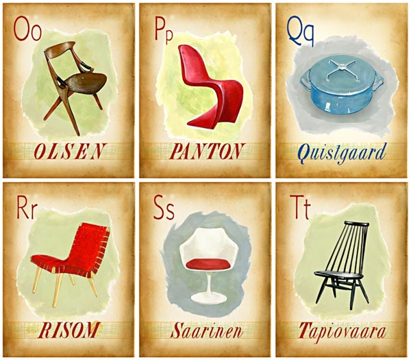 O-T Designer Chairs - Paintings by Jen Renninger