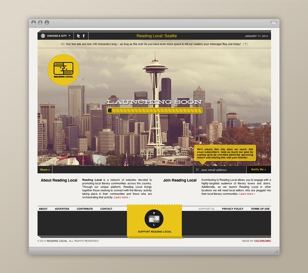 Reading Local - Website Design by Colorcubic