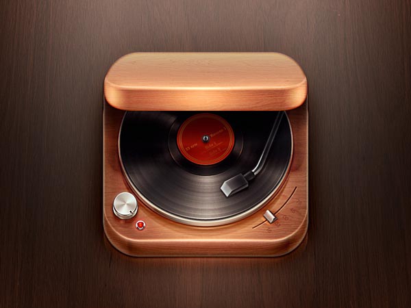 Record Player iOS Icon Design by Román Jusdado