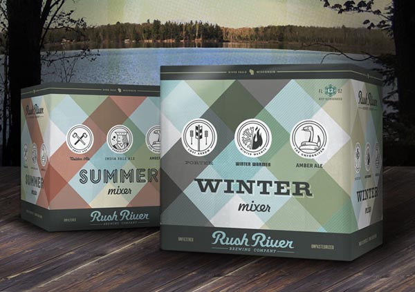 Rush River Brewery Identity Design and Packaging by Westwerk