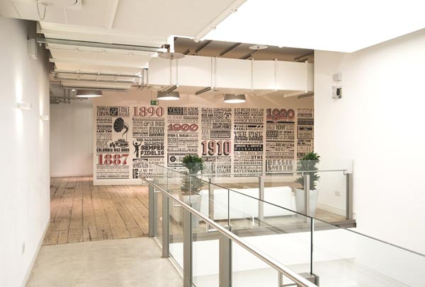 Sony Music Timeline - Wall Design in Sony’s Derry Street Headquarter