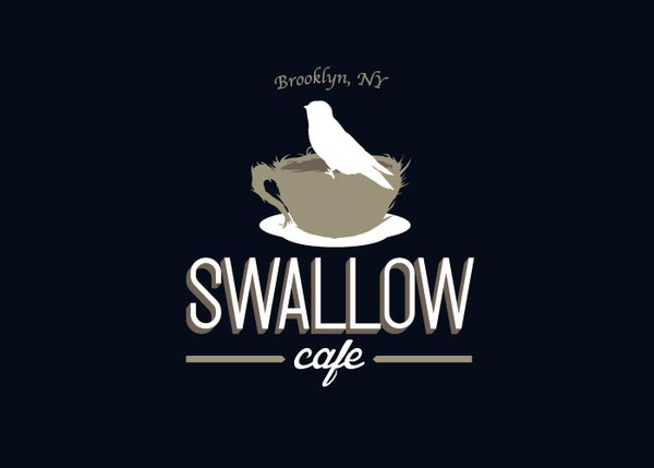 Swallow Cafe Logo Design by No Entry Design