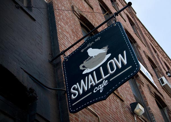 Swallow Cafe Signage by No Entry Design