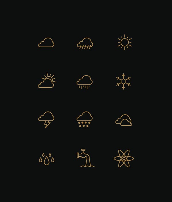 Weather Icons by Graphic Designer Tim Boelaars