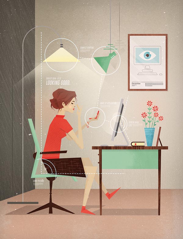 Women's Health - Looking Good On The Internet - Editorial Illustration by Adam Hill