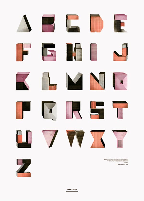 ABCity Type - Buildings as illustrative Elements by Borja Bonaque