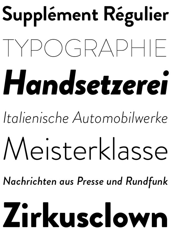 The Brandon Grotesque typefaces from HVD Fonts is a modern font family that includes six weights plus matching Italics.