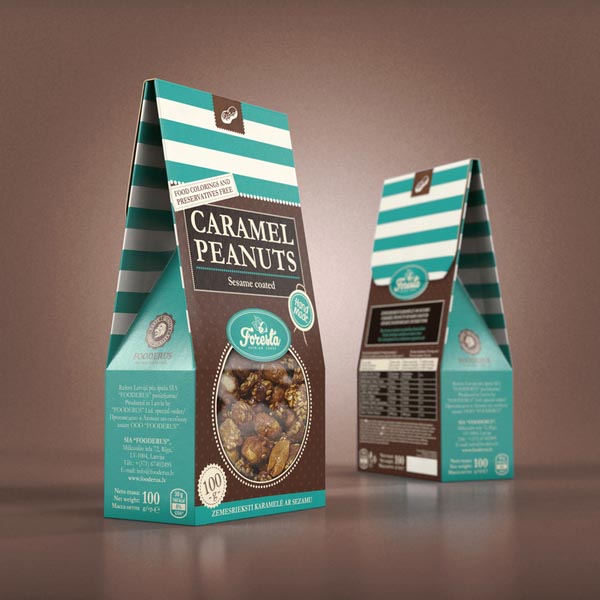 Caramel peanuts Sesame coated - Sugar nuts Package Design by Studio43