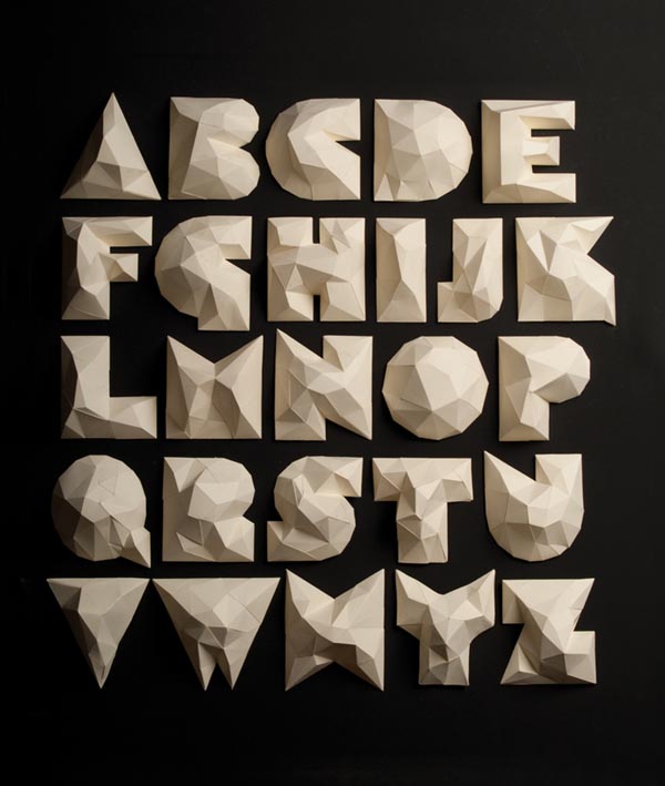Cardboard Typography for EMPO by Li Siento Studio