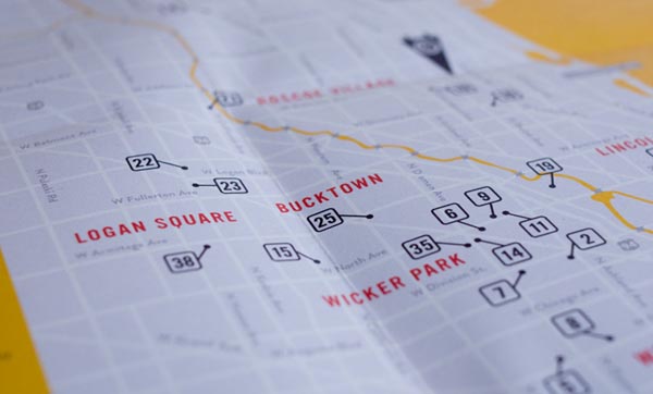 Herb Lester Associates - Chicago Map - Design and Illustration by Mike McQuade