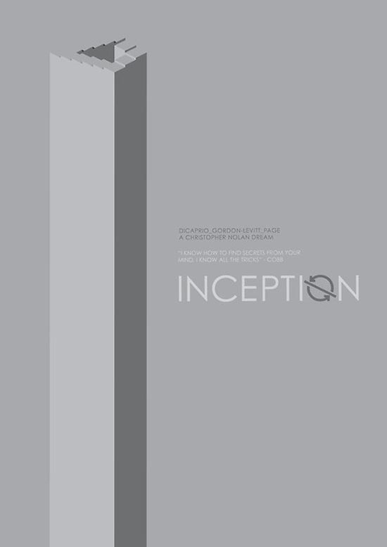 Inception - Minimal Graphic Design Movie Poster by iamhingo