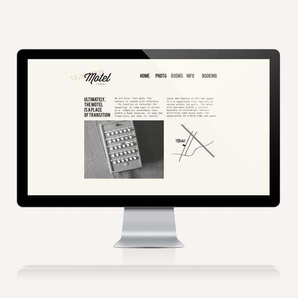 Motel hotel - website design by Otto Climan