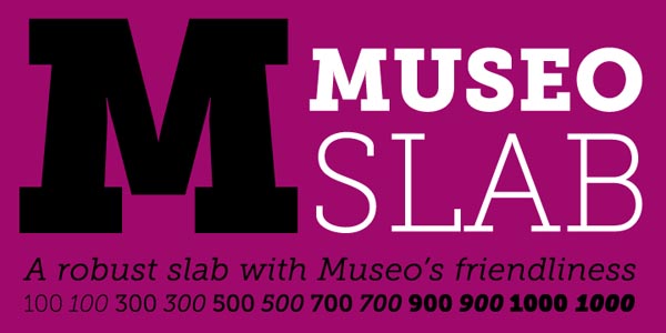Museo Slab Serif Font by Typeface Designer Jos Buivenga
