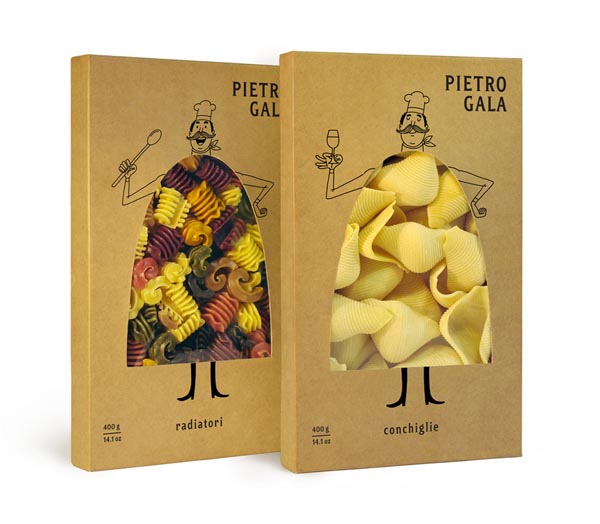Packaging for premium pasta brand Pietro Gala