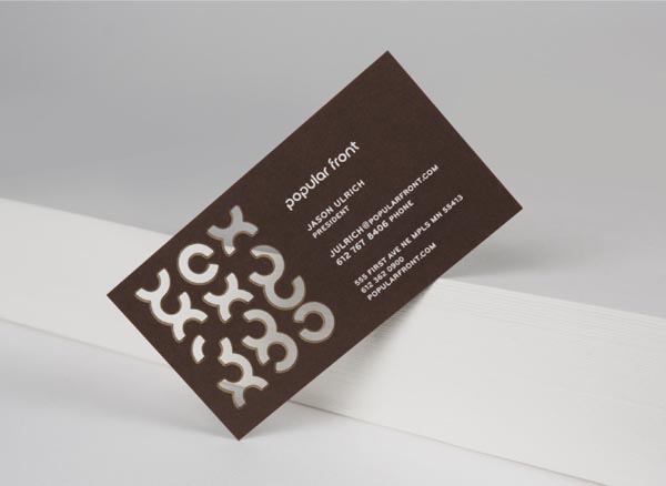 Popular Front Business Card Design by Nathan Hinz