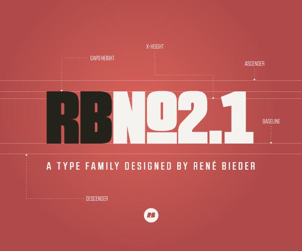 RBNo2.1 Sans Serif Font Design by Rene Bieder 