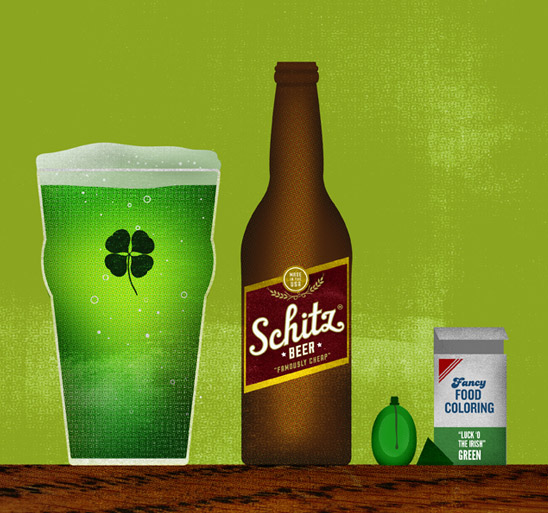 St. Patrick's Day - Beer Illustration by Brian Danaher