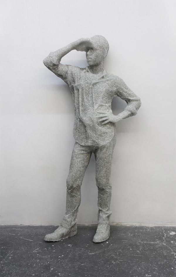 The Explorer by Daniel Arsham - Sculpture made of broken glass and resin in 2012