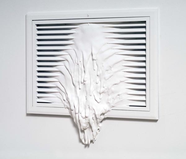 Vent Anomaly Plaster, aluminum, paint by Daniel Arsham in 2006