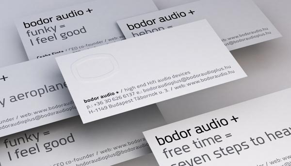 bodor audio + business cards by Hidden Characters